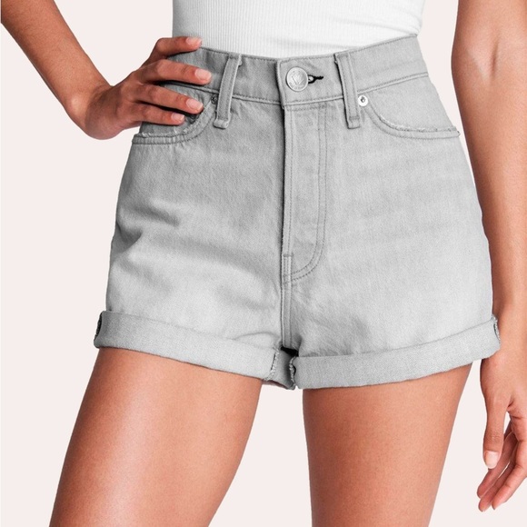 Rag & Bone Maya High-Rise Shorty Short - Anchor - Picture 2 of 12